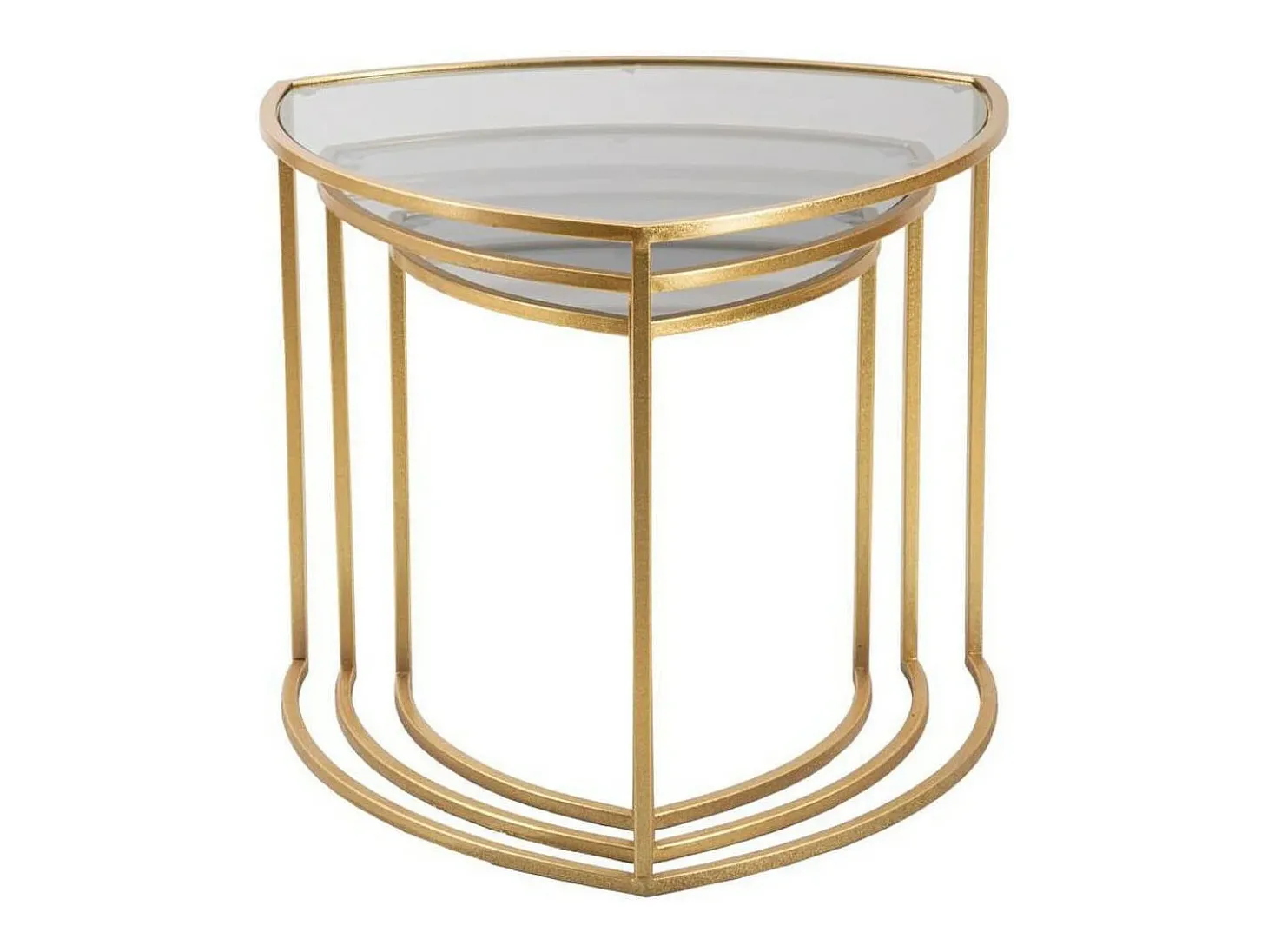 Mesa de centro Adrian, Mesa de centro baixa, Porta-revistas para sofá, Prateleira de sala, 60x60 h50 cm, Dourado