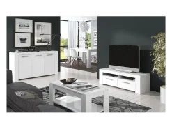 Mesa de centro Ambit, elevável, branca, artik, design moderno, 43/54 x 102 x 50 cm