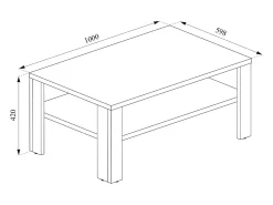 Mesa de centro antracite 100x60x42