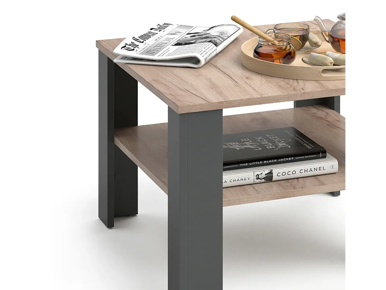 Mesa de centro antracite 60x60x42 homer
