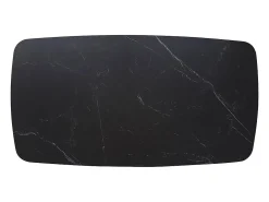 Mesa de Centro ARVENA – Mesa de Centro Retangular 130x70 cm – Pedra Preta & Metal – Design Elegante e Contemporâneo