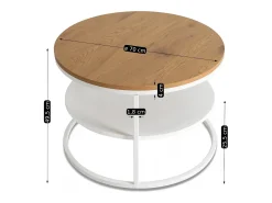 Mesa de centro Best Carvalho / Branco