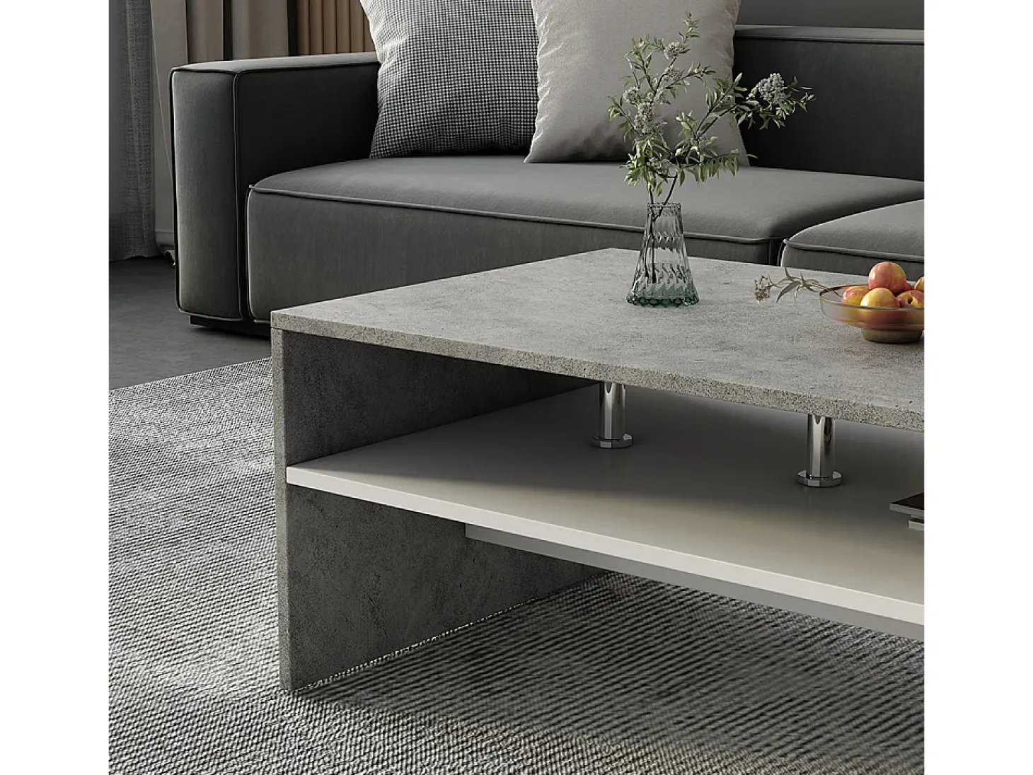 Mesa de centro betão 90x60x42 mike