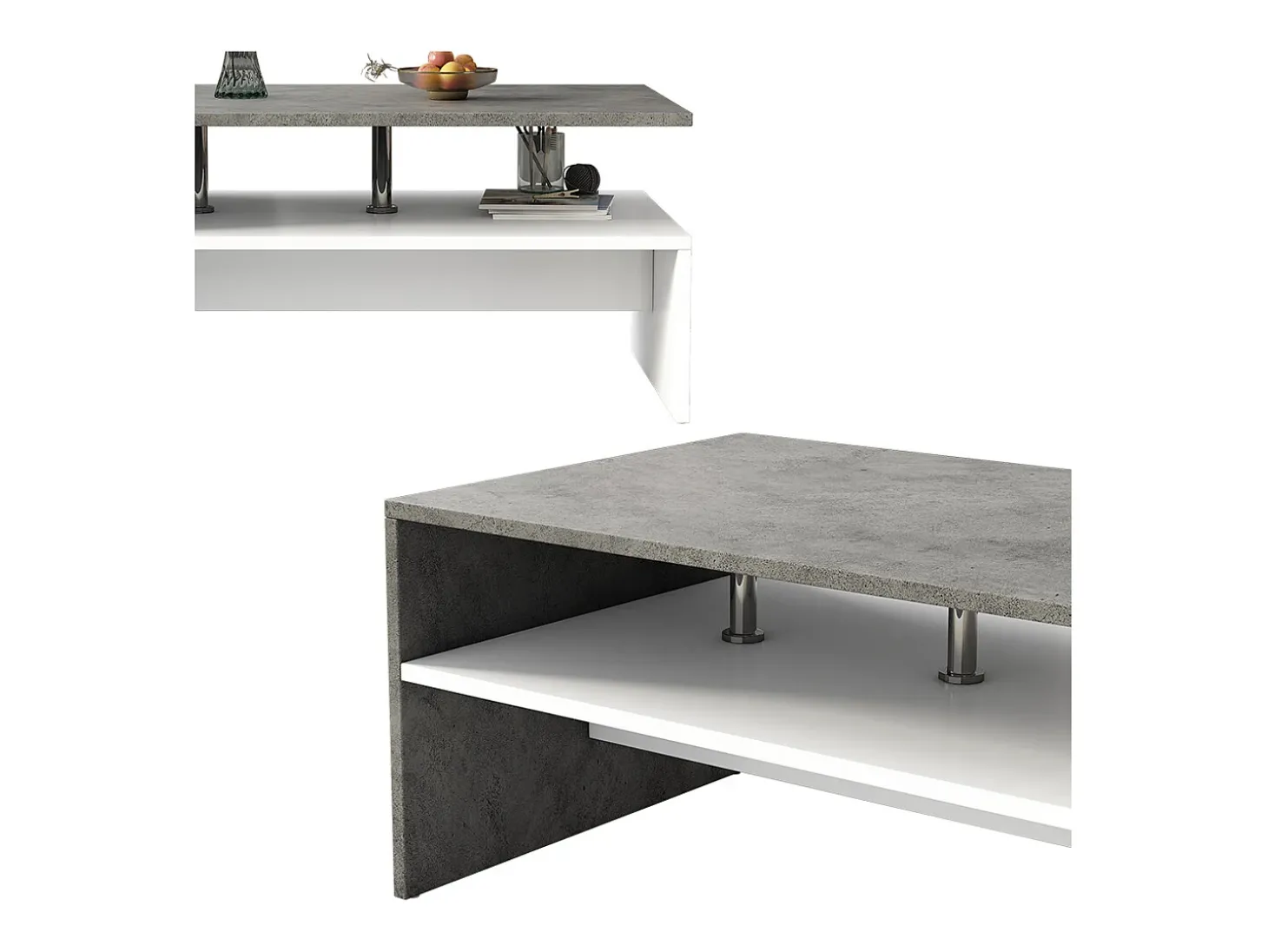 Mesa de centro betão 90x60x42 mike