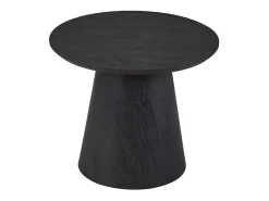 Mesa de Centro BOKOR – Cor marrom escuro – Mesa de centro redonda 60x60 cm – MDF – Design moderno e compacto