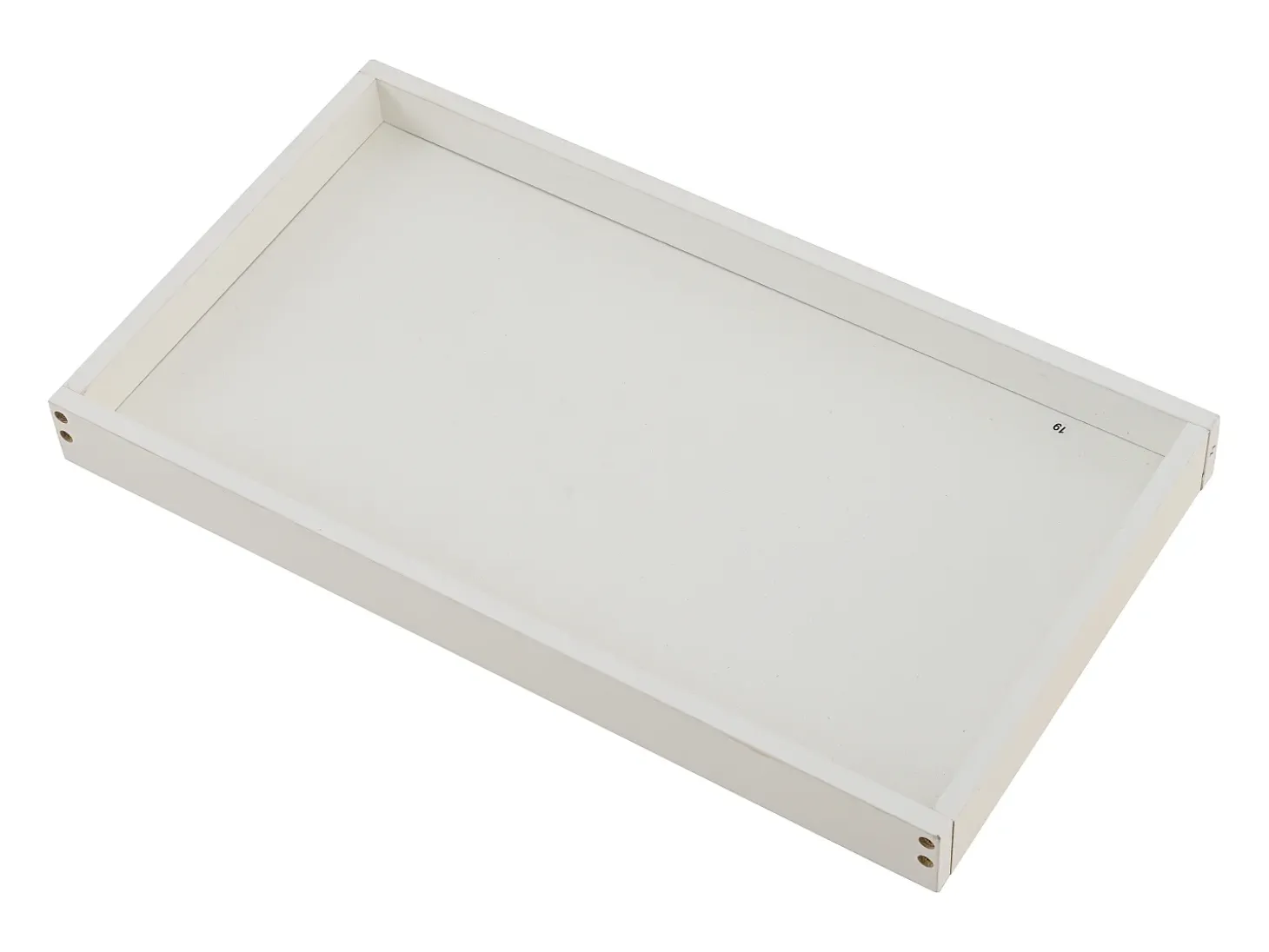 Mesa de centro branca com 2 gavetas, iluminação LED e tampo amovível 90x45x35,5cm