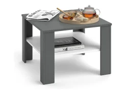 Mesa de centro branco/antracite 60x60x42 homer