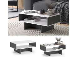 Mesa de centro branco/antracite 80x46.2x35.4 josef