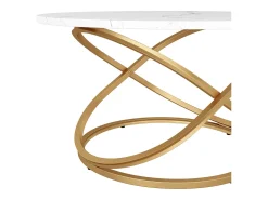 Mesa de centro branco/dourado 79.5x62x46 calgary