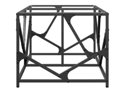 Mesa de centro c/ topo em vidro transparente 98,5x50x41 cm aço PT603447
