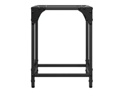 Mesa de centro c/ topo em vidro transparente 30x30x40 cm aço PT974777