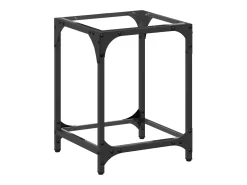 Mesa de centro c/ topo em vidro transparente 30x30x40 cm aço PT779353