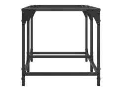 Mesa de centro c/ topo em vidro transparente 78,5x40x40 cm aço PT922321