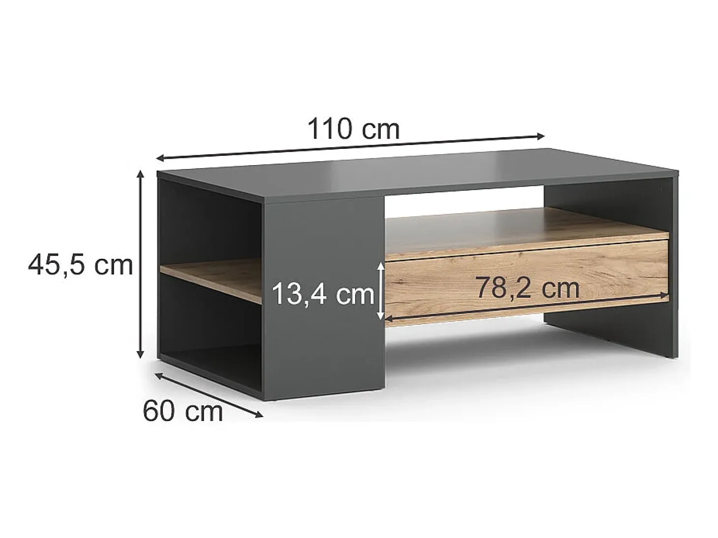 Mesa de centro carvalho goldkraft 110x60x45.5 fabien