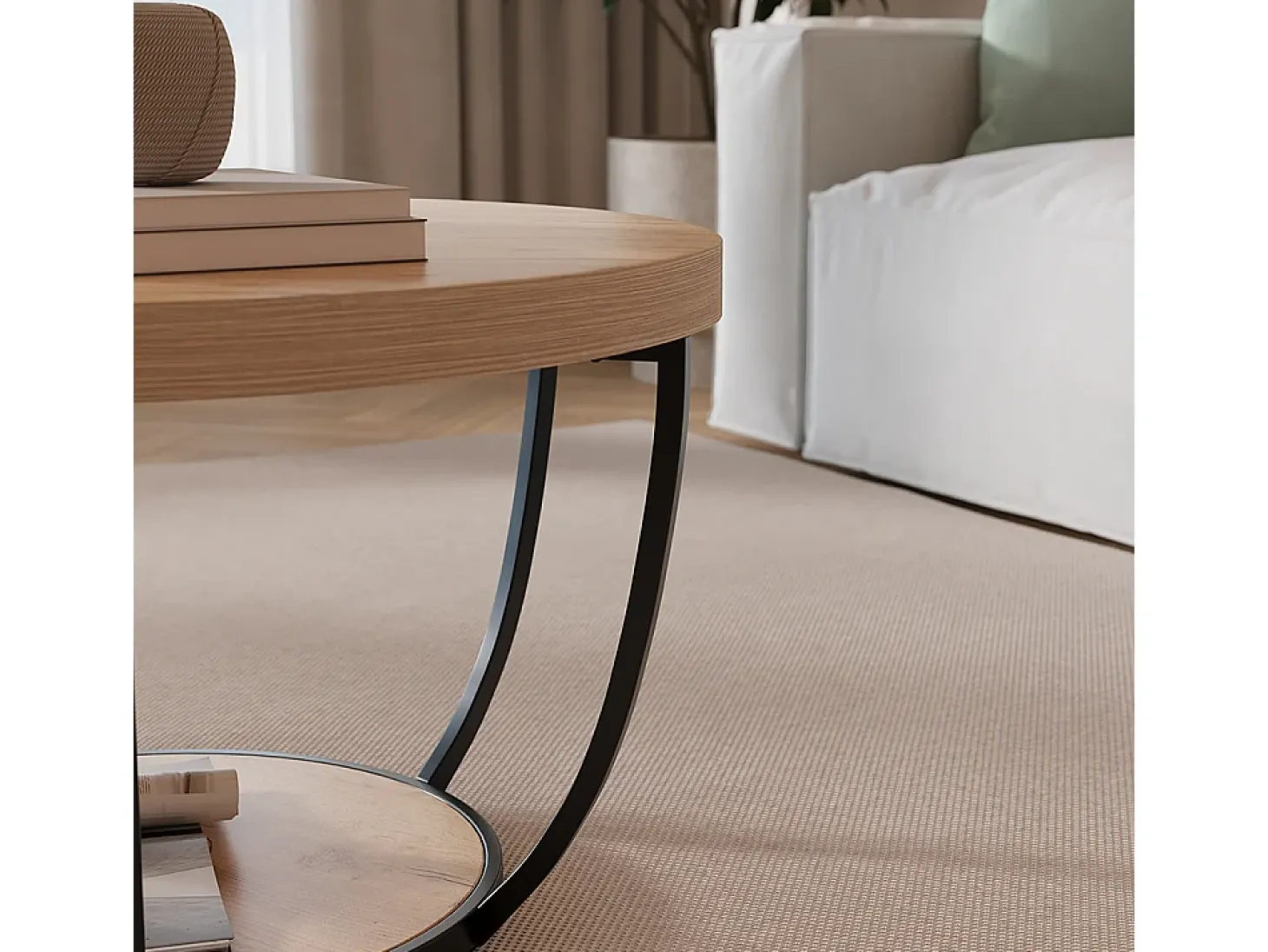 Mesa de centro carvalho goldkraft 80x80x44 arvina