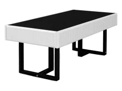Mesa de centro clássica em preto e branco - Tampo preto brilhante