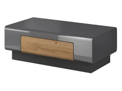 Mesa de centro coleção OHIO. Móvel estilo CONTEMPORÂNEO nas cores cinza e carvalho.
