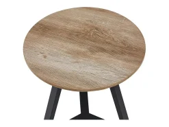 Mesa de centro coleção PASAO cor carvalho envelhecido, ideal para uma sala de estar rústica.