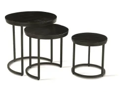 Mesa de centro coleção PLATO preta.