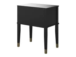 Mesa de centro com 2 gavetas em MDF preto