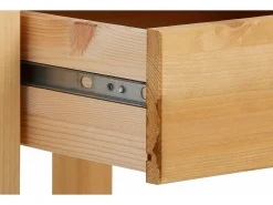 Mesa de centro com 2 gavetas em castanho pinho