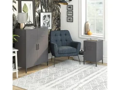 Mesa de centro com 1 prateleira em MDF branco