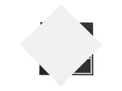 Mesa de centro com arrumação 70x70x36 cm - tampo brilhante giratório 360° - Branco e Preto
