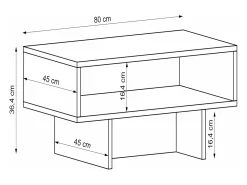 Mesa de centro com espaço de armazenamento 36,4 x 80 x 45 cm branco/antracite 03_0008468