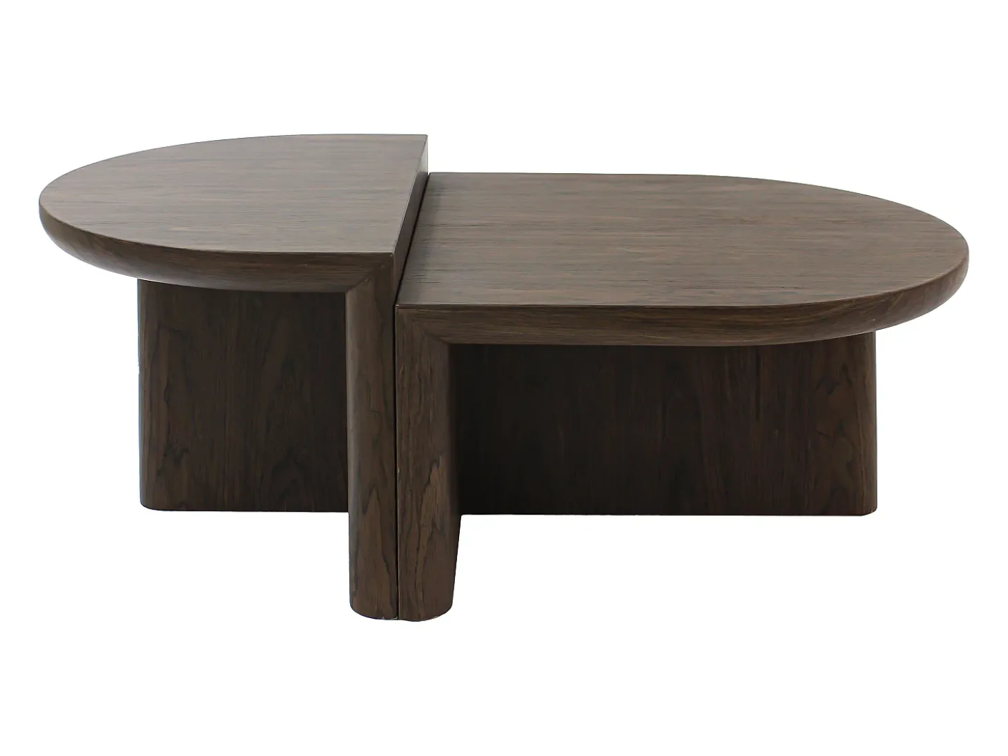 Mesa de centro com folheado de nogueira - Castanho natural - VARAJA
