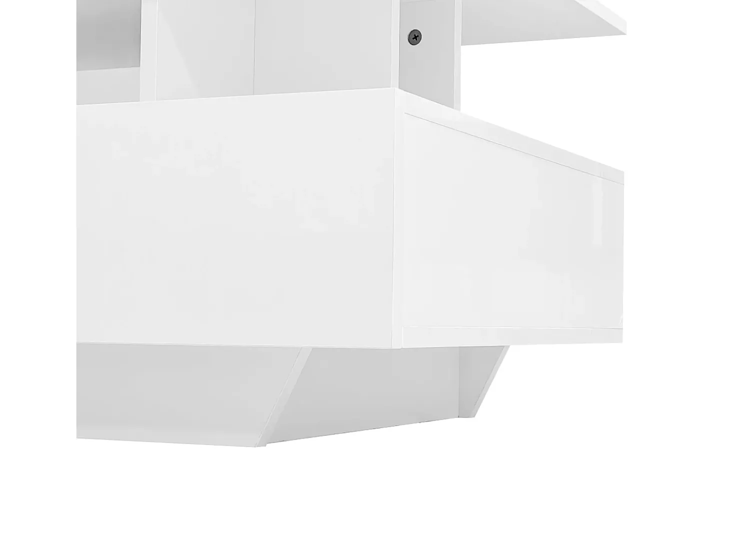 Mesa de centro com LED - com 2 gavetas - Branco