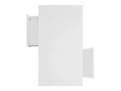 Mesa de centro com LED - gaveta e compartimentos abertos - Branco