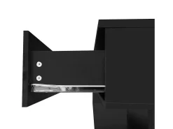 Mesa de centro com LED - vidro e aglomerado - Preto