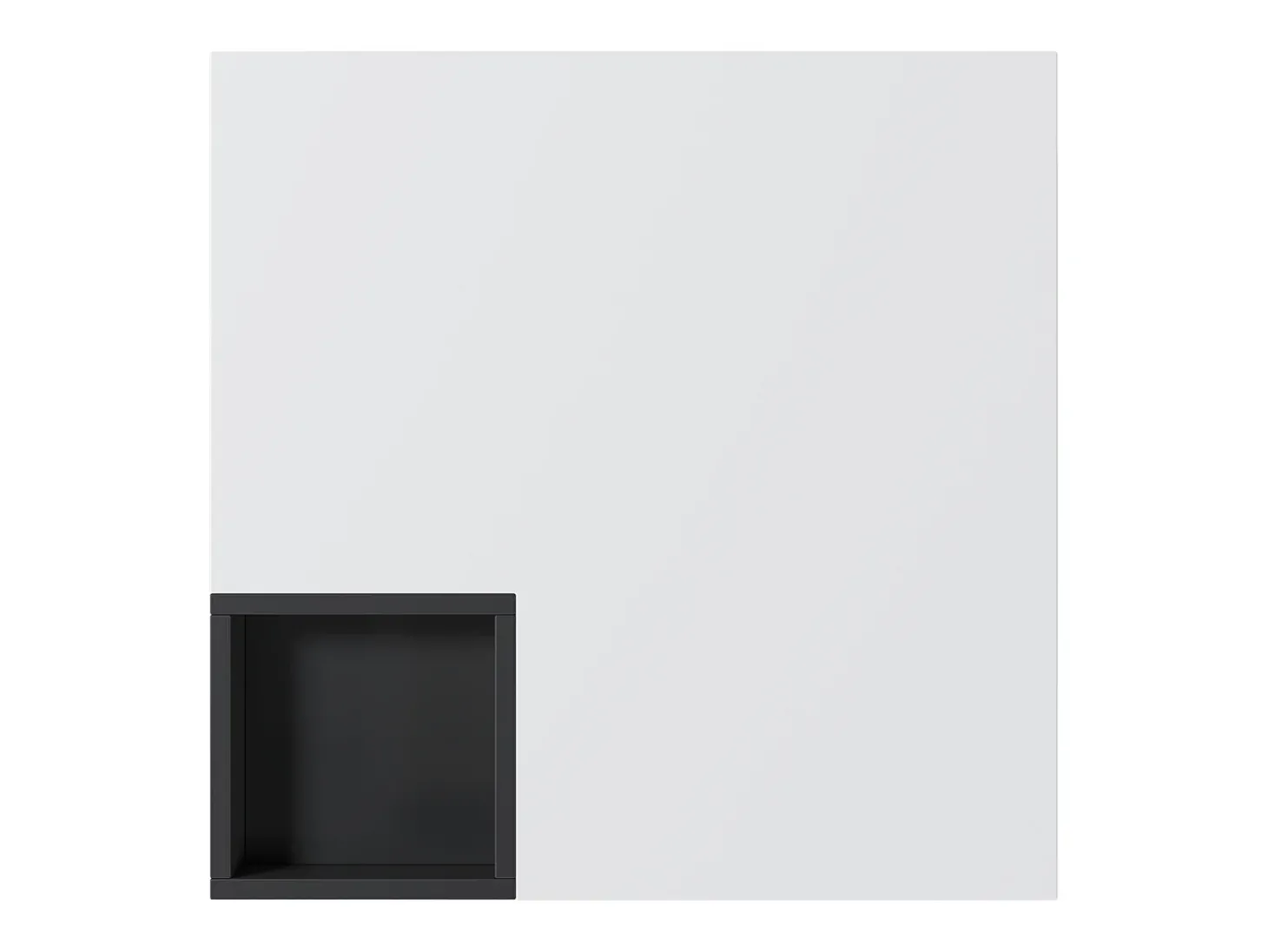 Mesa de centro com LED e compartimento amovível - Acabamento branco brilhante