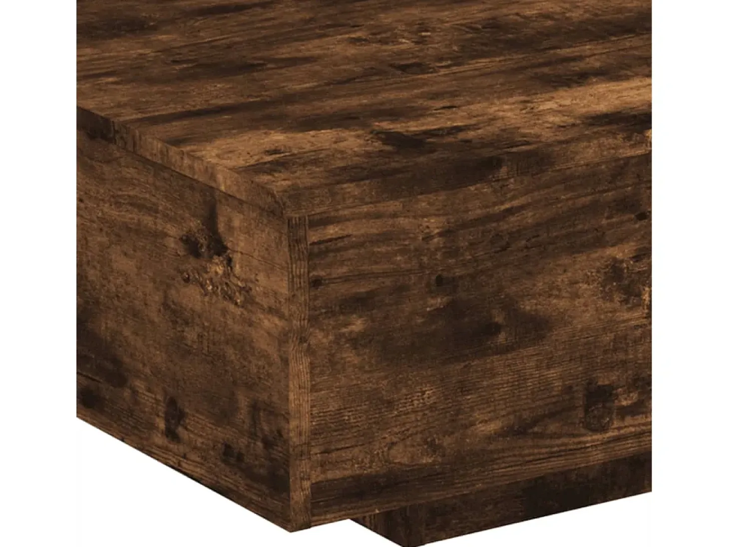 Mesa de centro com luzes LED 85x55x31 cm carvalho fumado