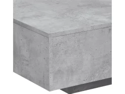 Mesa de centro com luzes LED 85x55x31 cm cinzento cimento