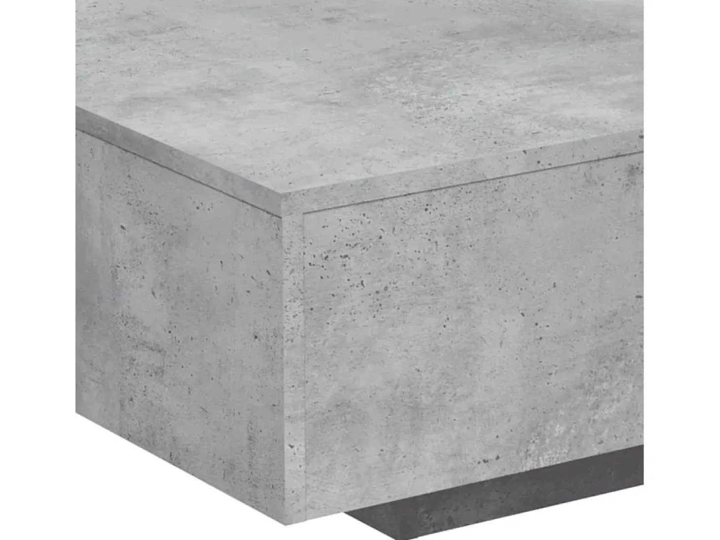 Mesa de centro com luzes LED 85x55x31 cm cinzento cimento