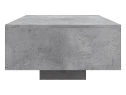 Mesa de centro com luzes LED 85x55x31 cm cinzento cimento