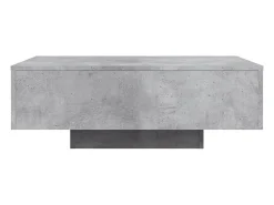 Mesa de centro com luzes LED 85x55x31 cm cinzento cimento