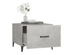 Mesa de centro com pernas de metal 50x50x40 cm cinzento-cimento PT694565
