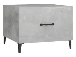 Mesa de centro com pernas de metal 50x50x40 cm cinzento-cimento PT694565