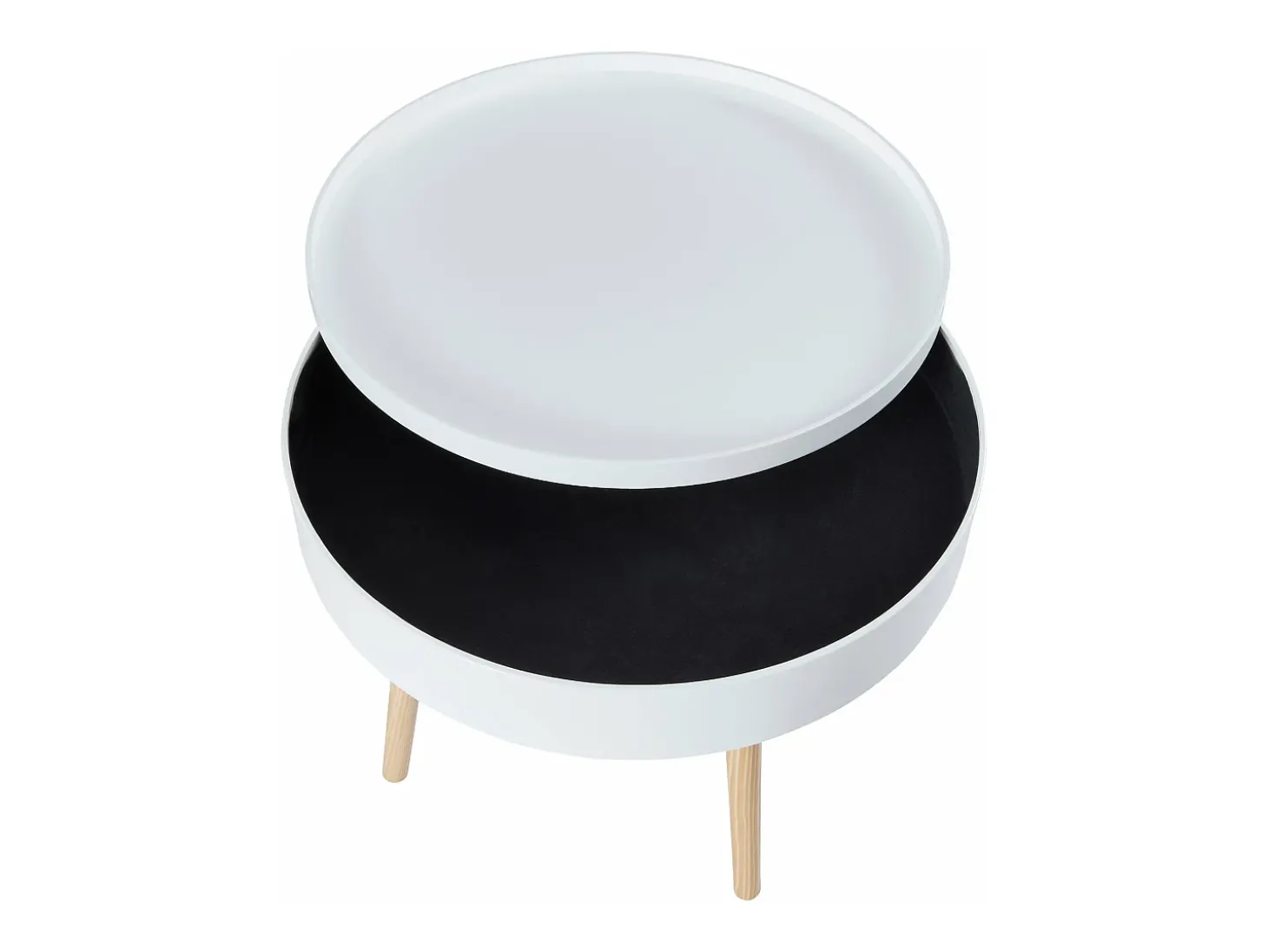 Mesa de centro com tampo removível 45 x 60 cm branca 03_0008427