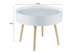 Mesa de centro com tampo removível 45 x 60 cm branca 03_0008427