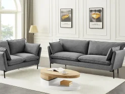 Mesa de centro com tampo giratório MDF natural e branco - VITALY