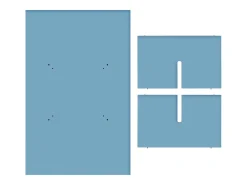Mesa de centro com tampo resistente em MDF 3 cm Azul Cornish 100x60 cm