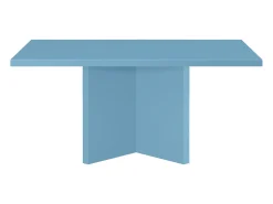 Mesa de centro com tampo resistente em MDF 3 cm Azul Cornish 100x60 cm