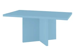 Mesa de centro com tampo resistente em MDF 3 cm Azul Cornish 100x60 cm