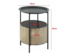 Mesa de centro com tampo removível 40 x 35 cm areia preta 03_0008523