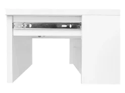 Mesa de centro com tampo elevatório, acabamento brilhante, iluminação LED e espaço de arrumação - Branco