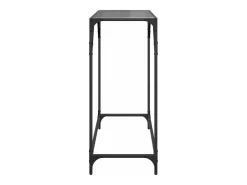 Mesa de centro com tampo em vidro preto 80x35x81 cm aço PT331285