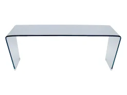 Mesa de centro conceptual em vidro temperado curvo SUZANA